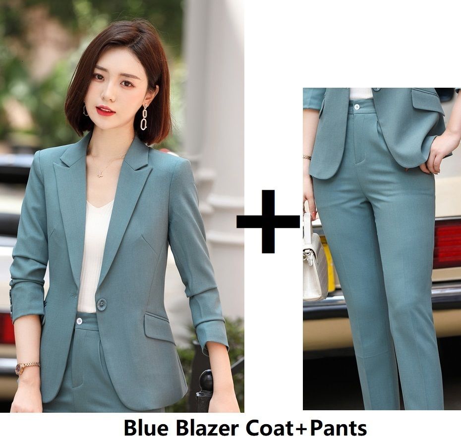 Blue Pantsuits