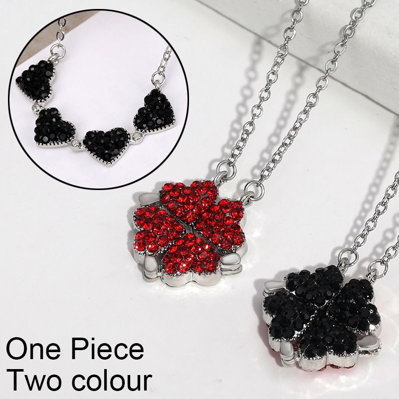 3#Silver chain#Red+Black#One Piece