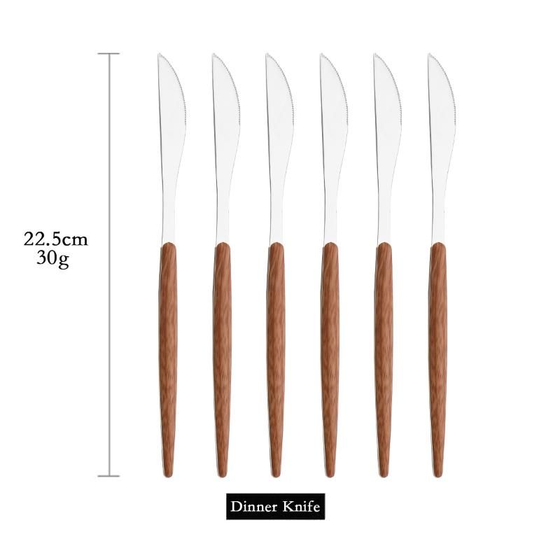 Faca de jantar de 6pcs