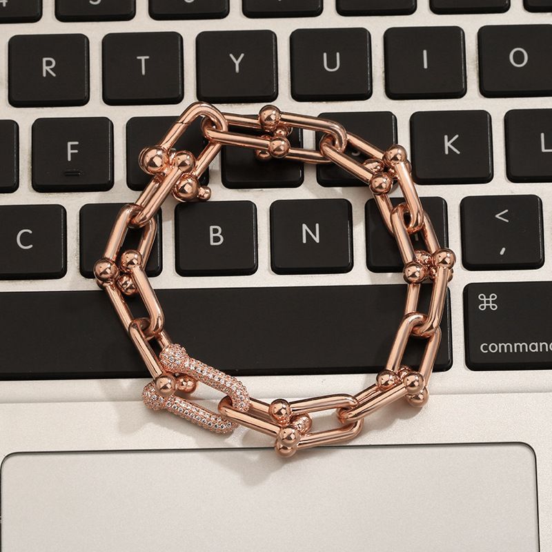 rose gold bracelet diamond 16cm