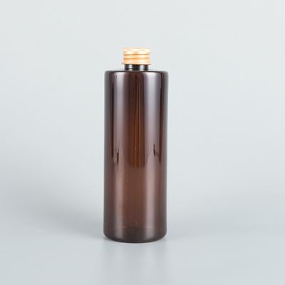 Flacon 350ml marron plastique doré