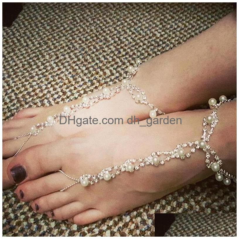 Silver Wedding Barefoot Sandals
