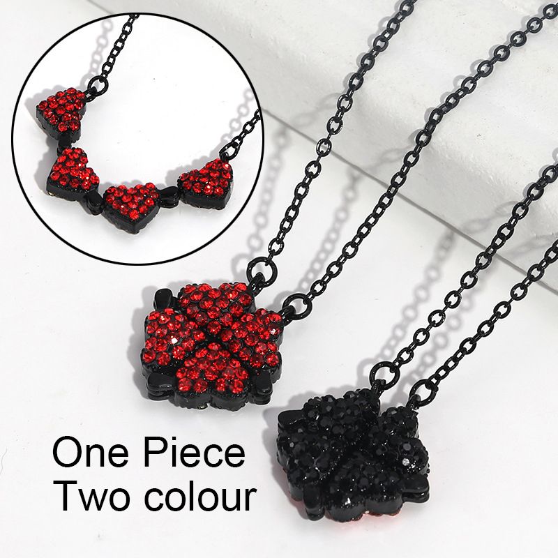 3 # chaîne noire # rouge + noir # one pièce