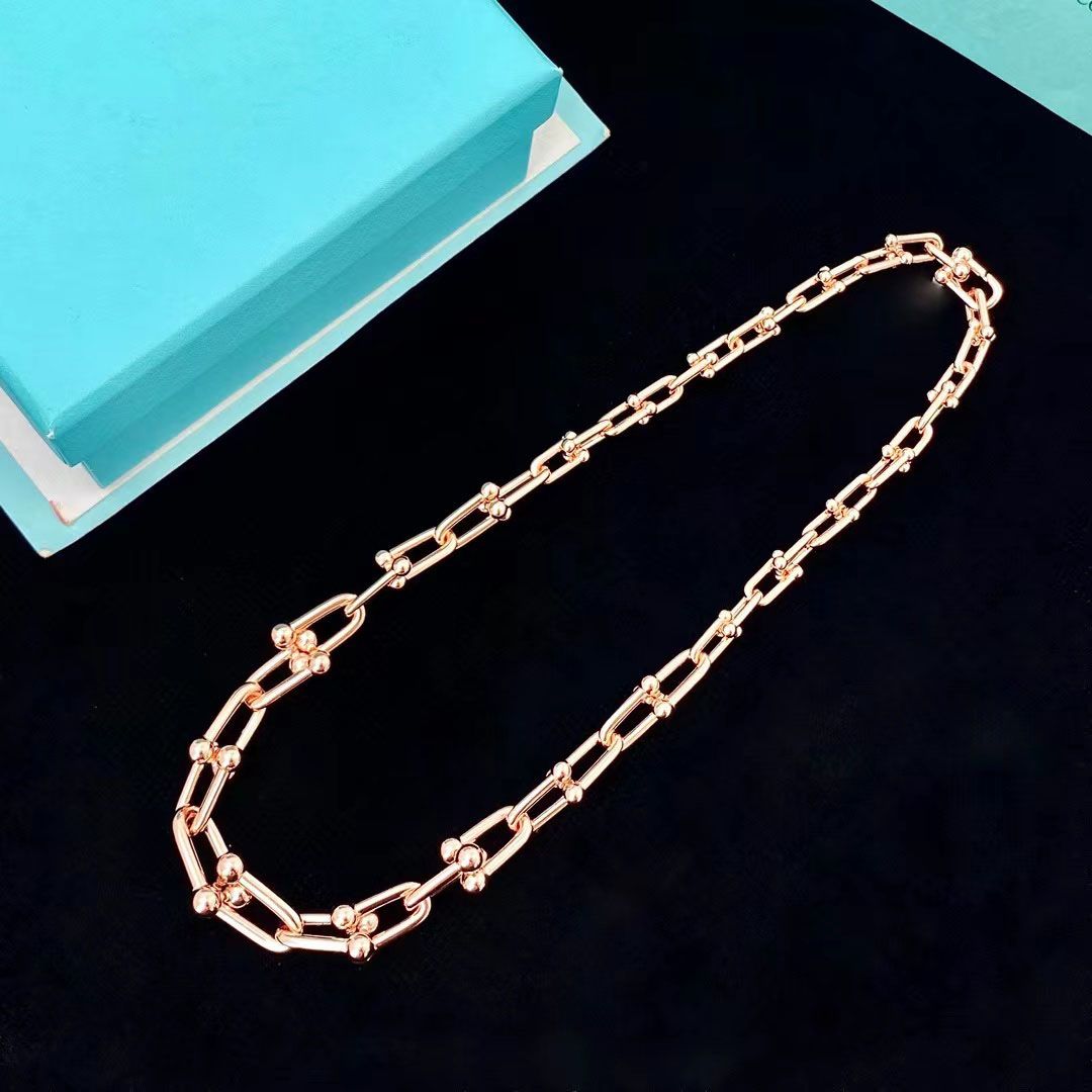 rose gold necklace 45cm