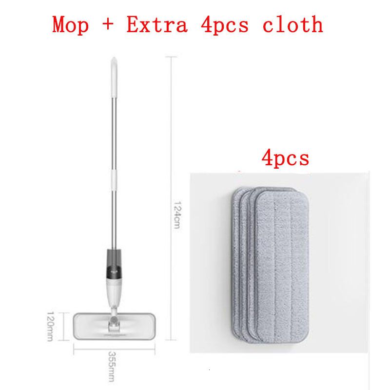 Mop with 4pcs Cloth