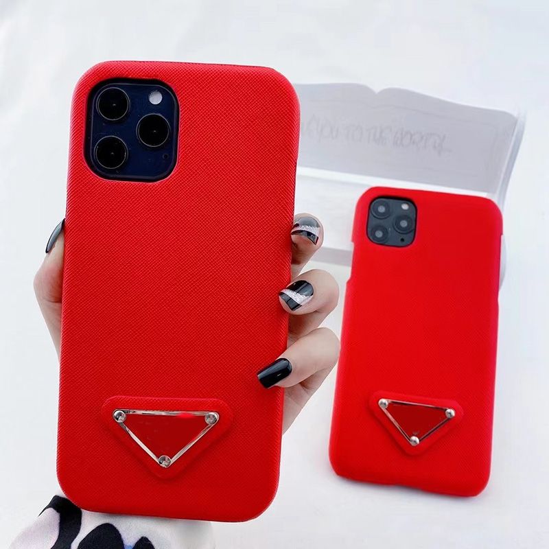 iPhone 12 Mini Leather Designer Phone Case-Red