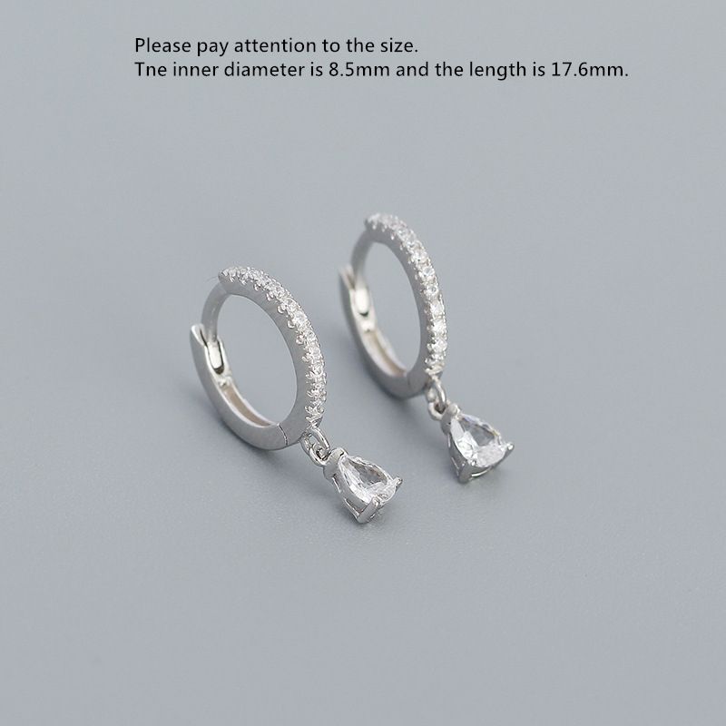 1 pair silver 8.5mm