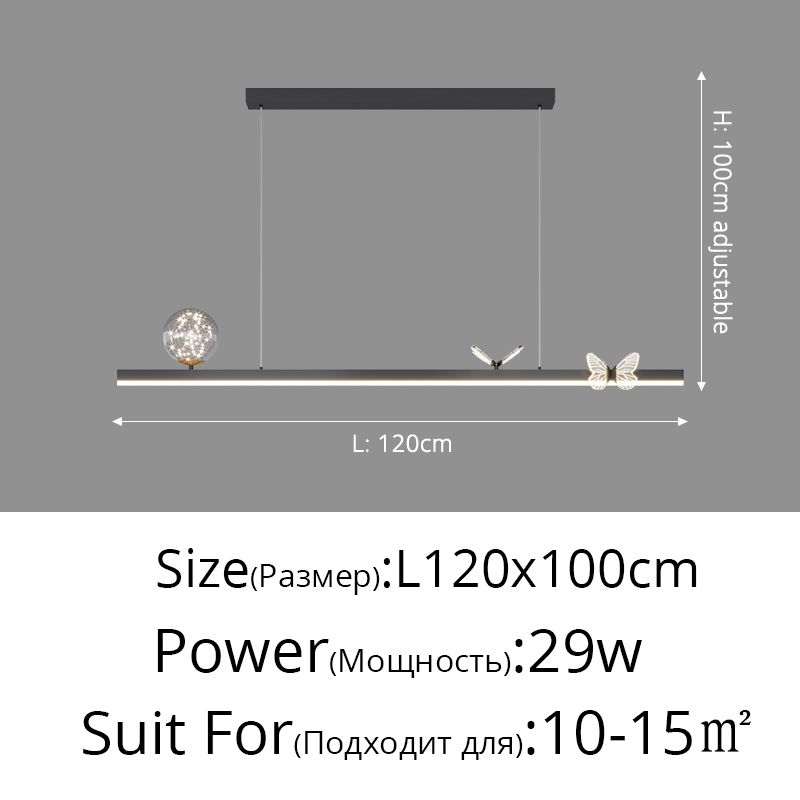 A Black 120cm Brightness dimmable