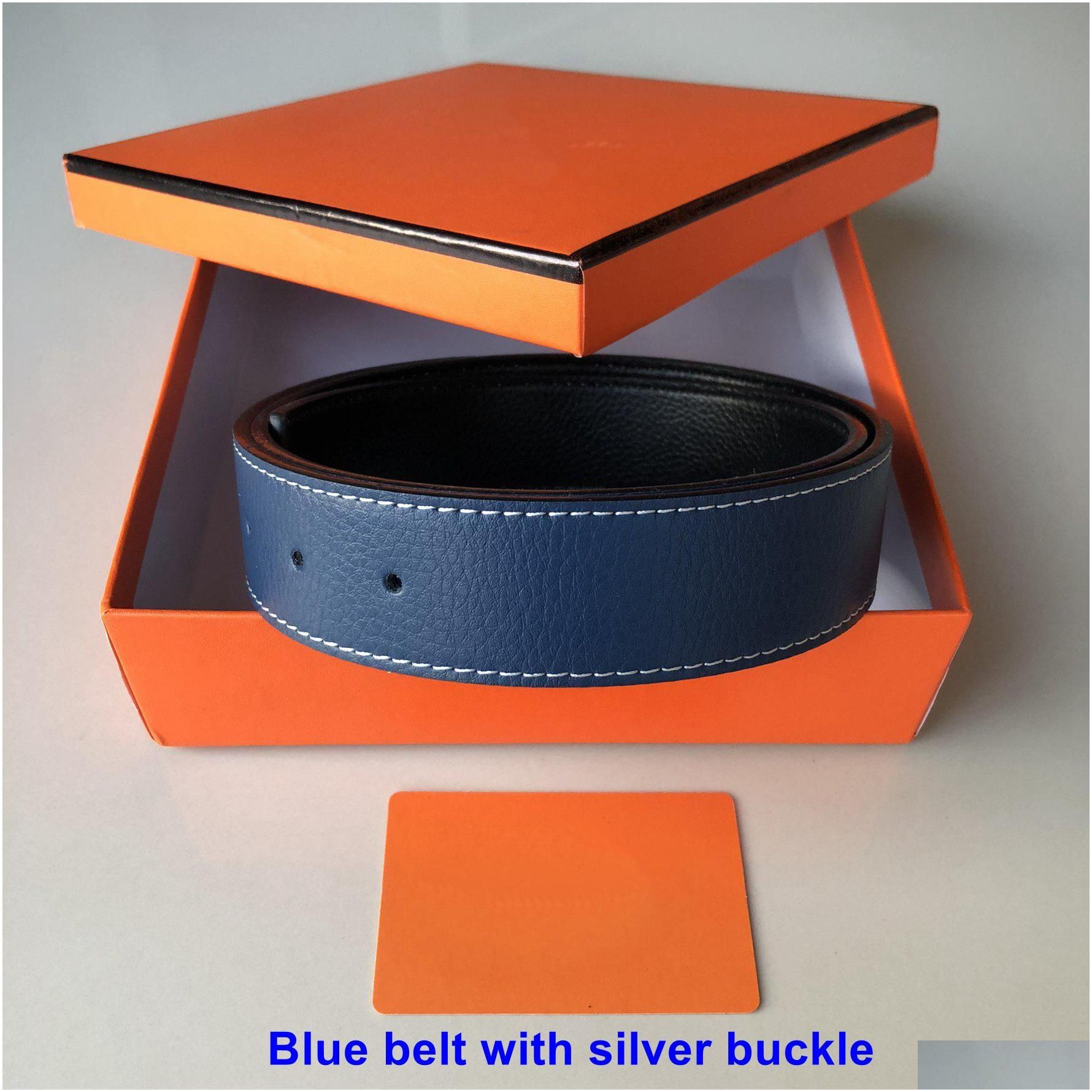 Blue Belt With Silver Buckle