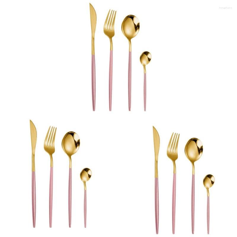 12pcs pink gold