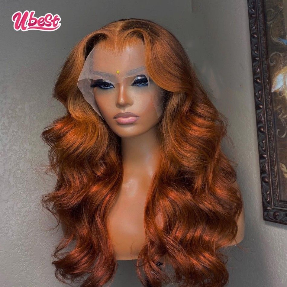 13x4 Frontal Wig-Orange Brown