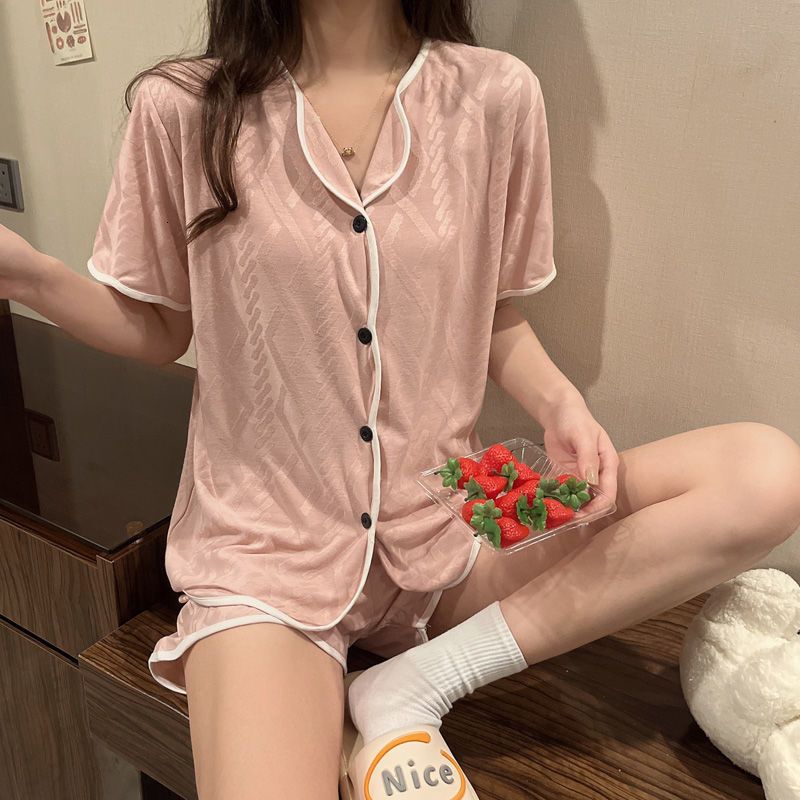 pink shorts sets