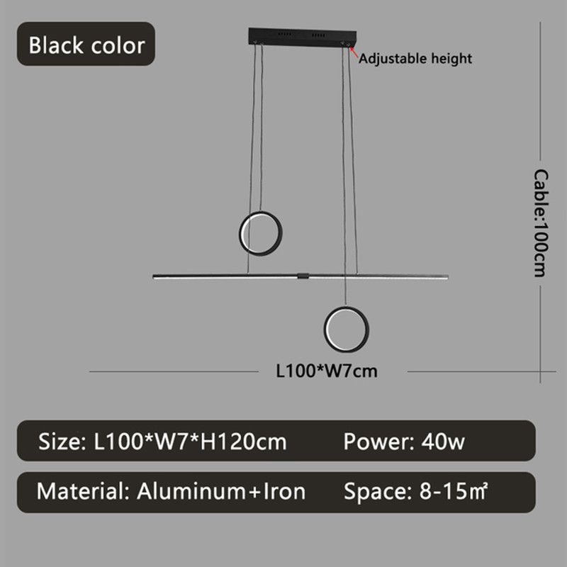 Schwarzer Länge 1000mm Dimmable RC