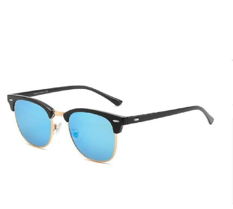 Black frame blue lens