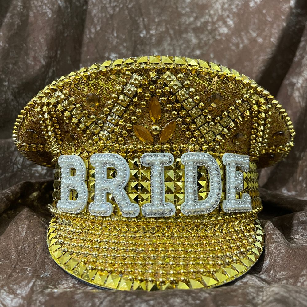 gold front bride