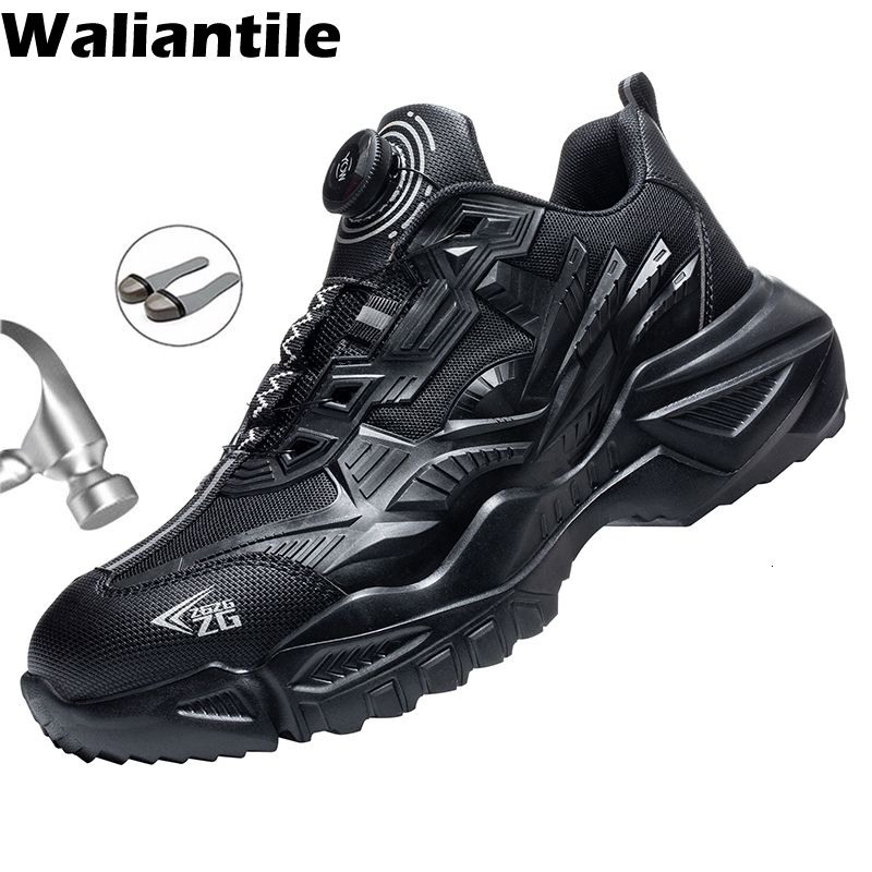 Safety Shoes Waliantile Luxury Men Safety Shoes Lightweight Puncture Proof  Work Boots Lace Free Steel Toe Indestructible Sneakers Shoes Male From  Ning03, $30.64