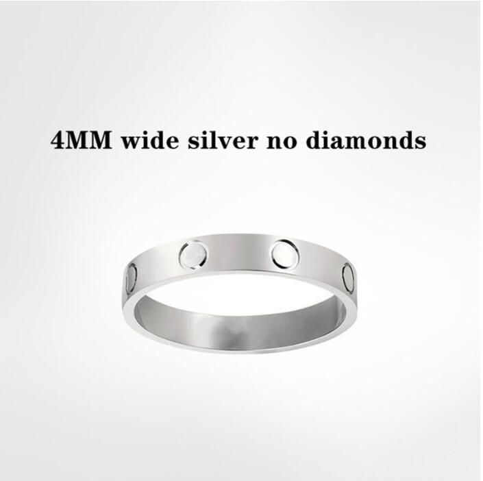 4mm Argent Pas de diamants