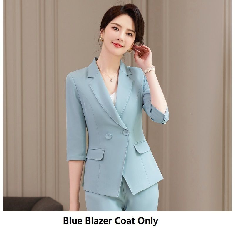 blue blazer coat