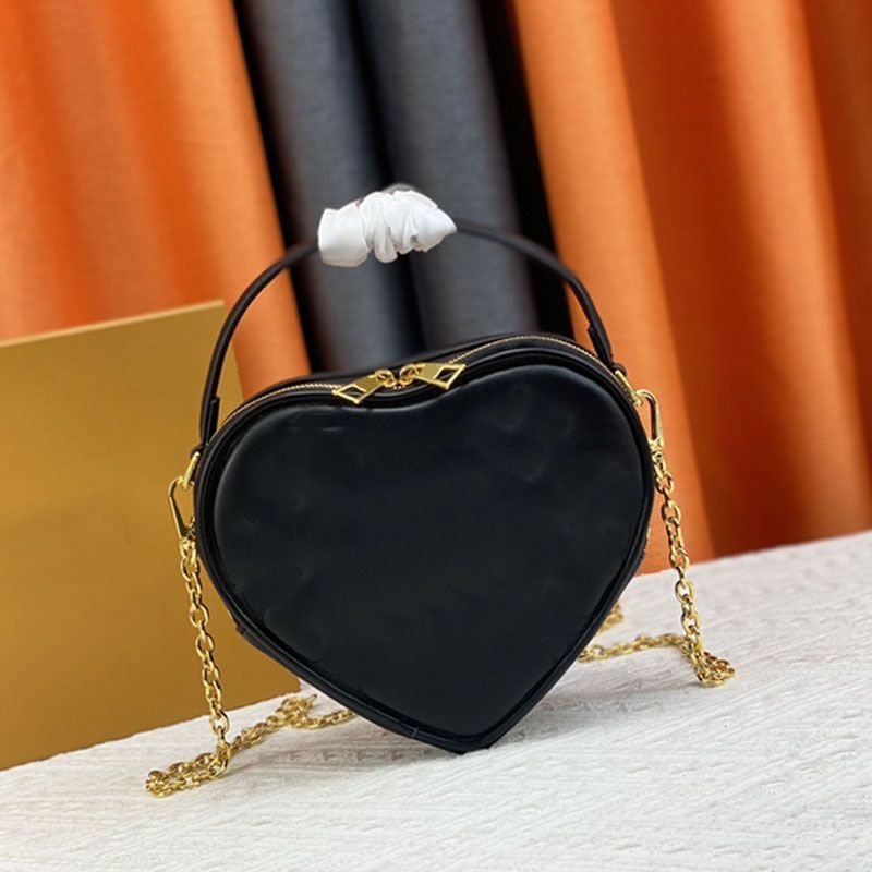 Girls Novelty Heart-Shaped Purse Chain Purse Zipper Closure Tote Handbag  Shoulder Crossbody Bags Travel Wallet (Blue)