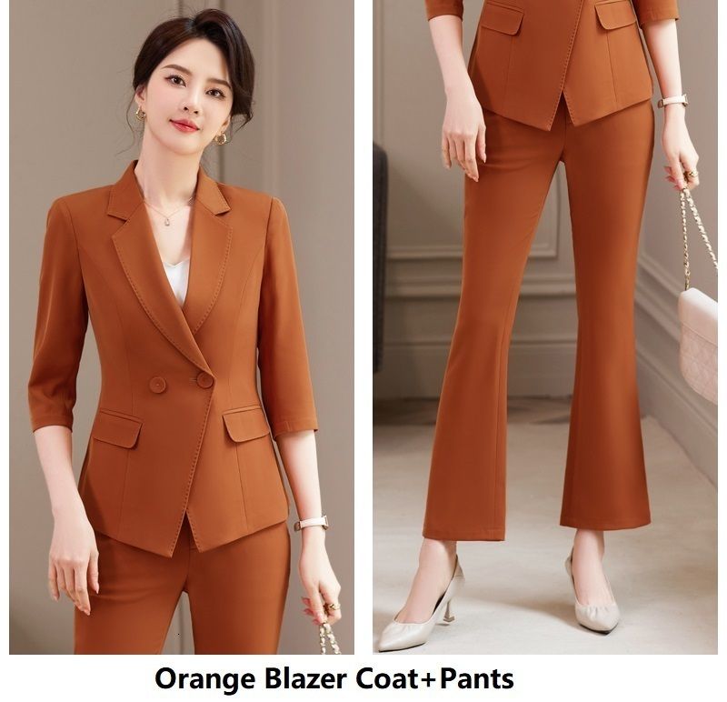 orange pantsuits