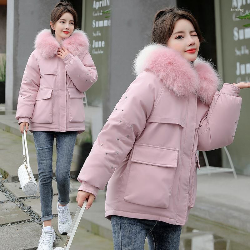 ₩87,839에서 남자 다운 다운 2023 럭셔리 디자이너 패딩 자켓 겨울 짧은 느슨한 면적 패딩 여성 Korean Student  Hooded Cotton | Dhgate