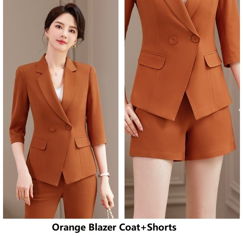 orange shorts suits