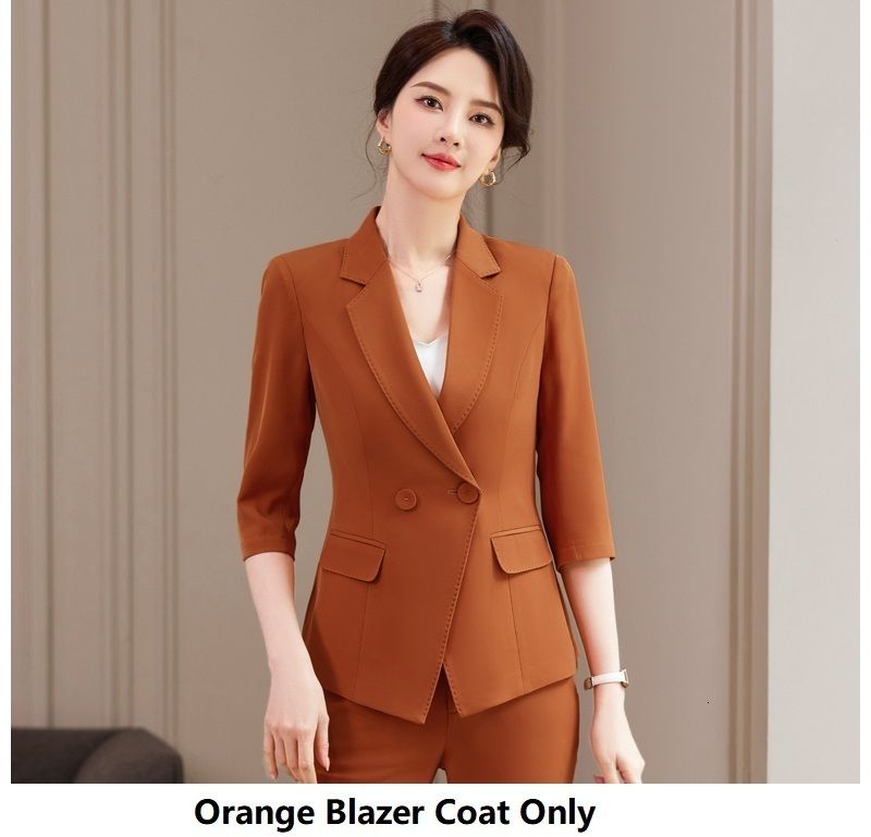 orange blazer coat