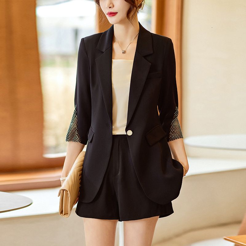 black blazer shorts