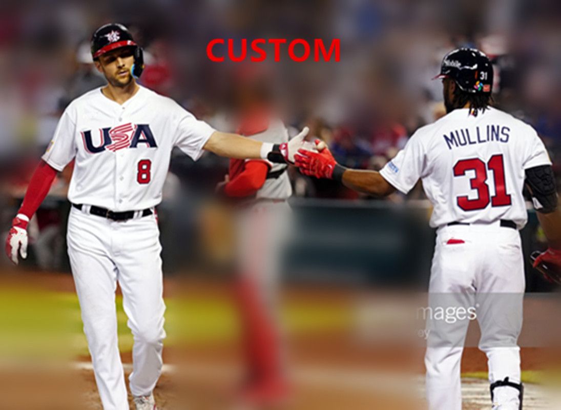 Custom Stitched 2023 WBC USA Baseball Jersey Mens Youth 33 Lance Lynn