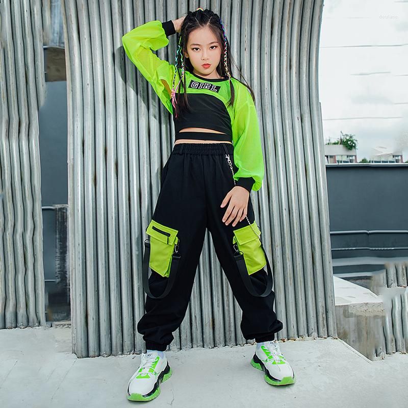 iiniim Kid Girls Hip Hop Dance Clothes Street Dance Outfits Cap Sleeves  Crop Tops and Drawstring Jogger Pants - Walmart.com
