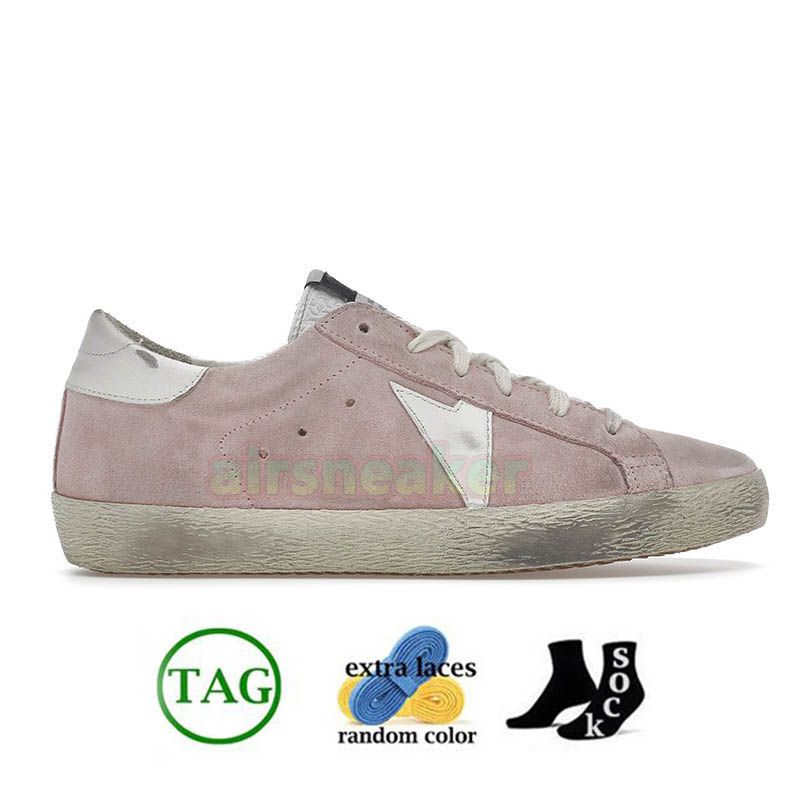 A42 Pink Suede White