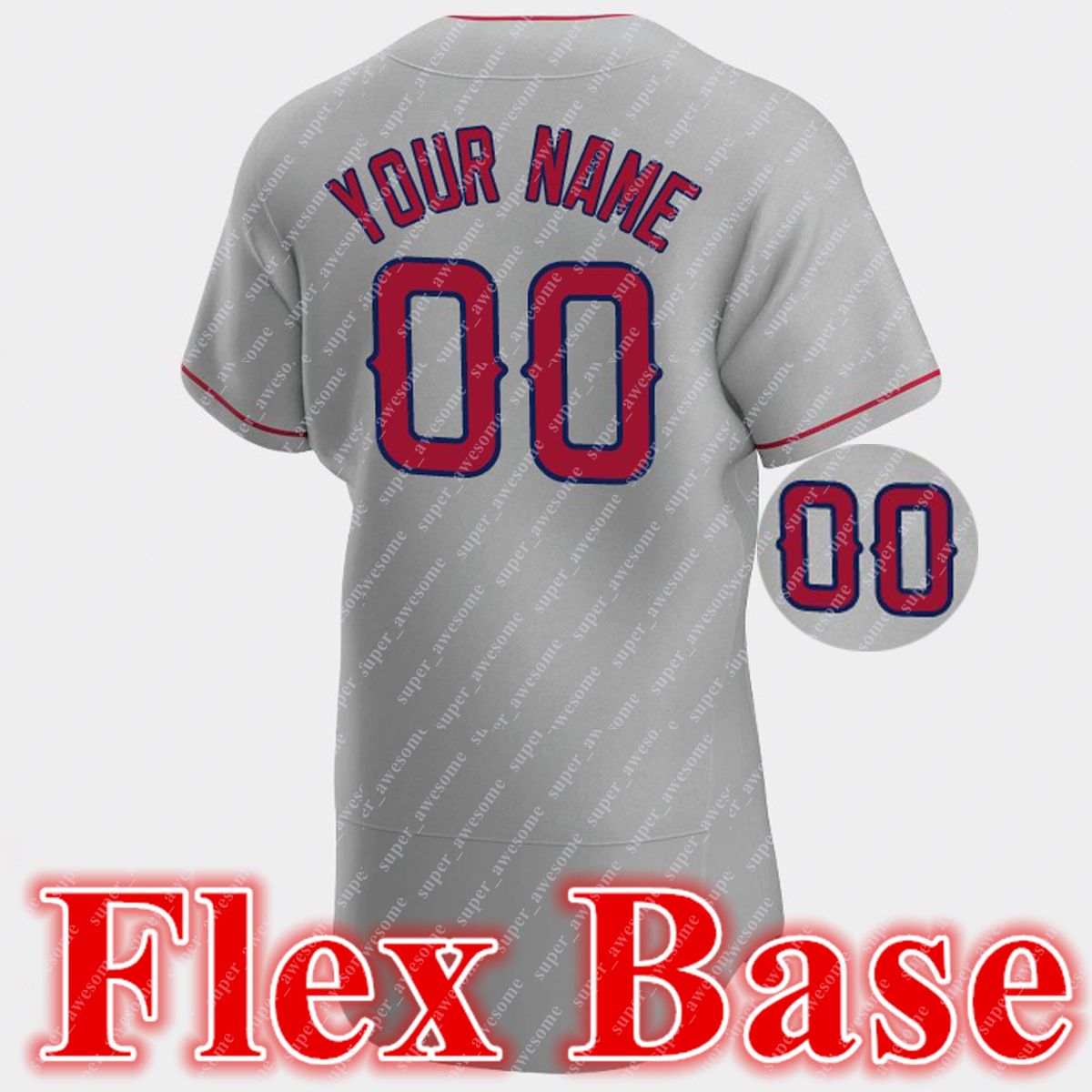 gray flex base with sleeve patch