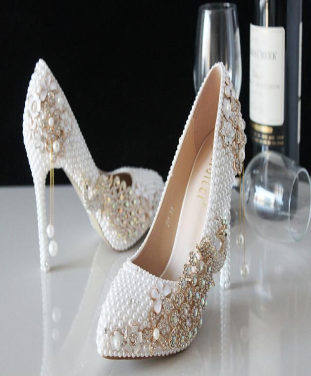 wedding glass heels