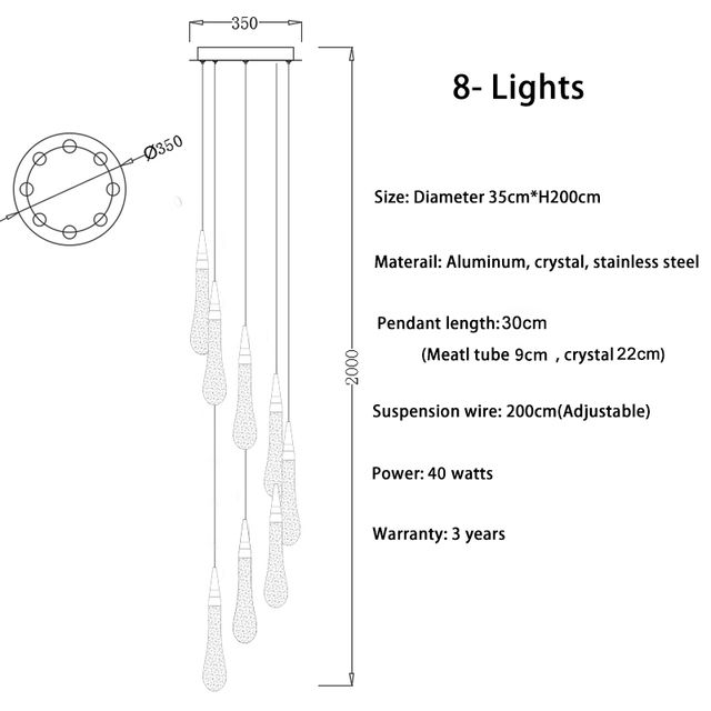 8 lights Cold White