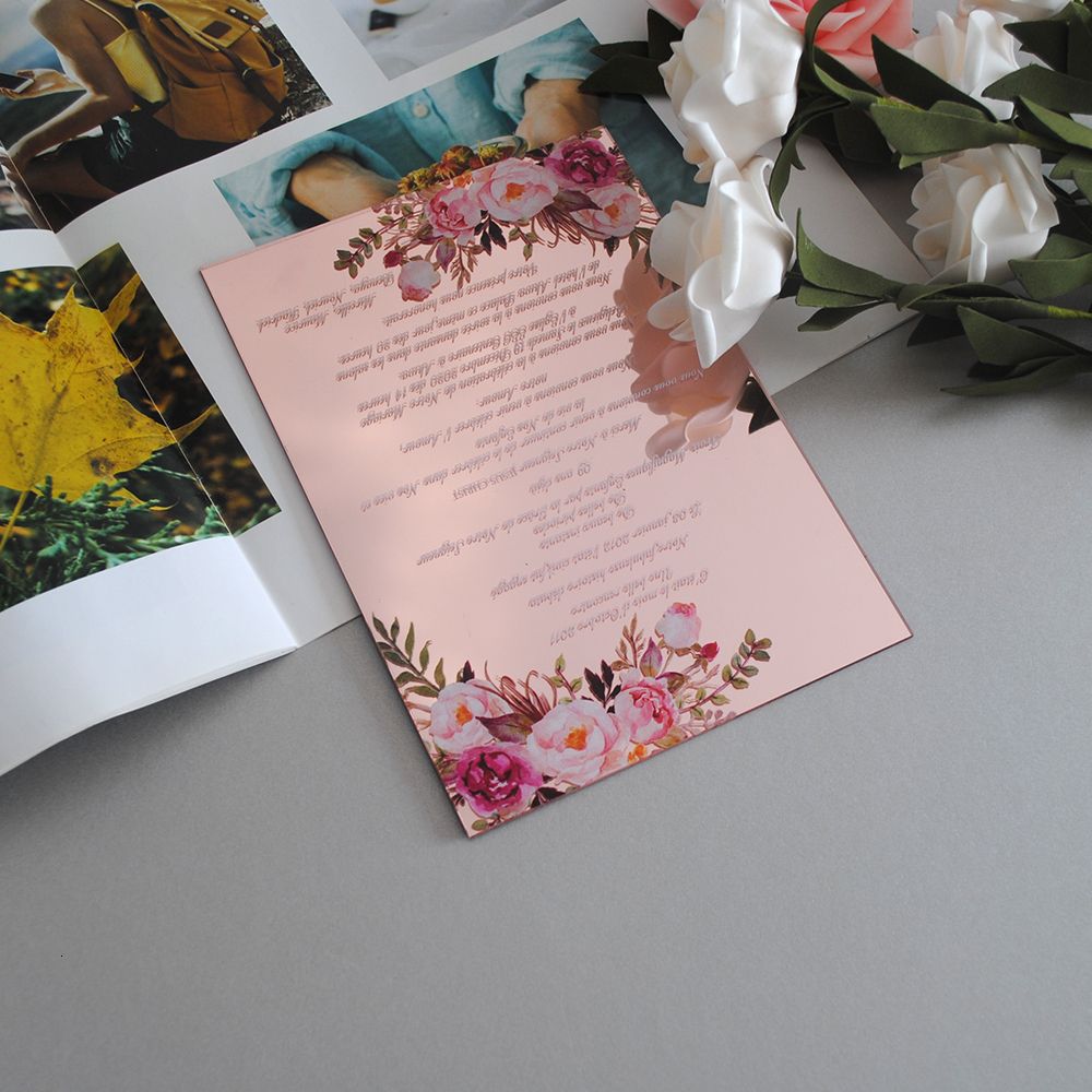 Rosegold Mirror Card