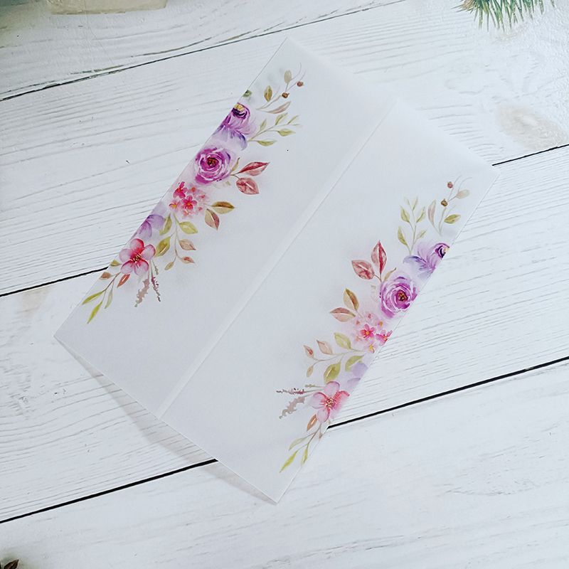 Papier d'emballage en vélin fleur violette