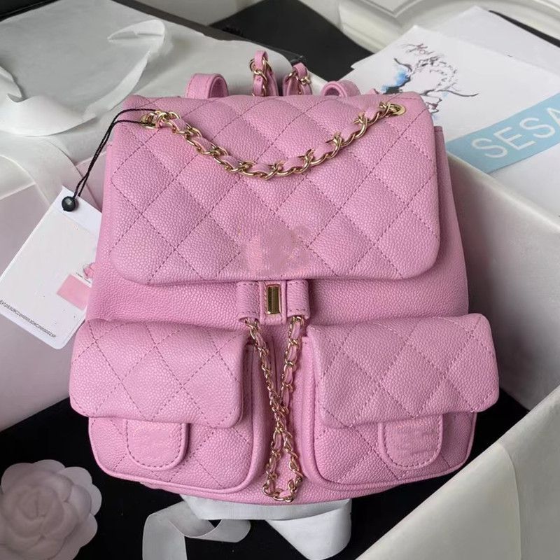 pink chanel backpack