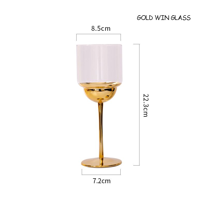 Gold wine glass