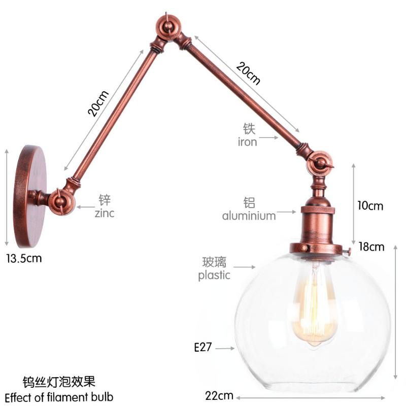 B BA02L RUST avec ampoule LED