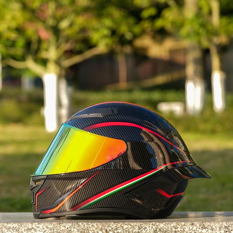 with redgold visor