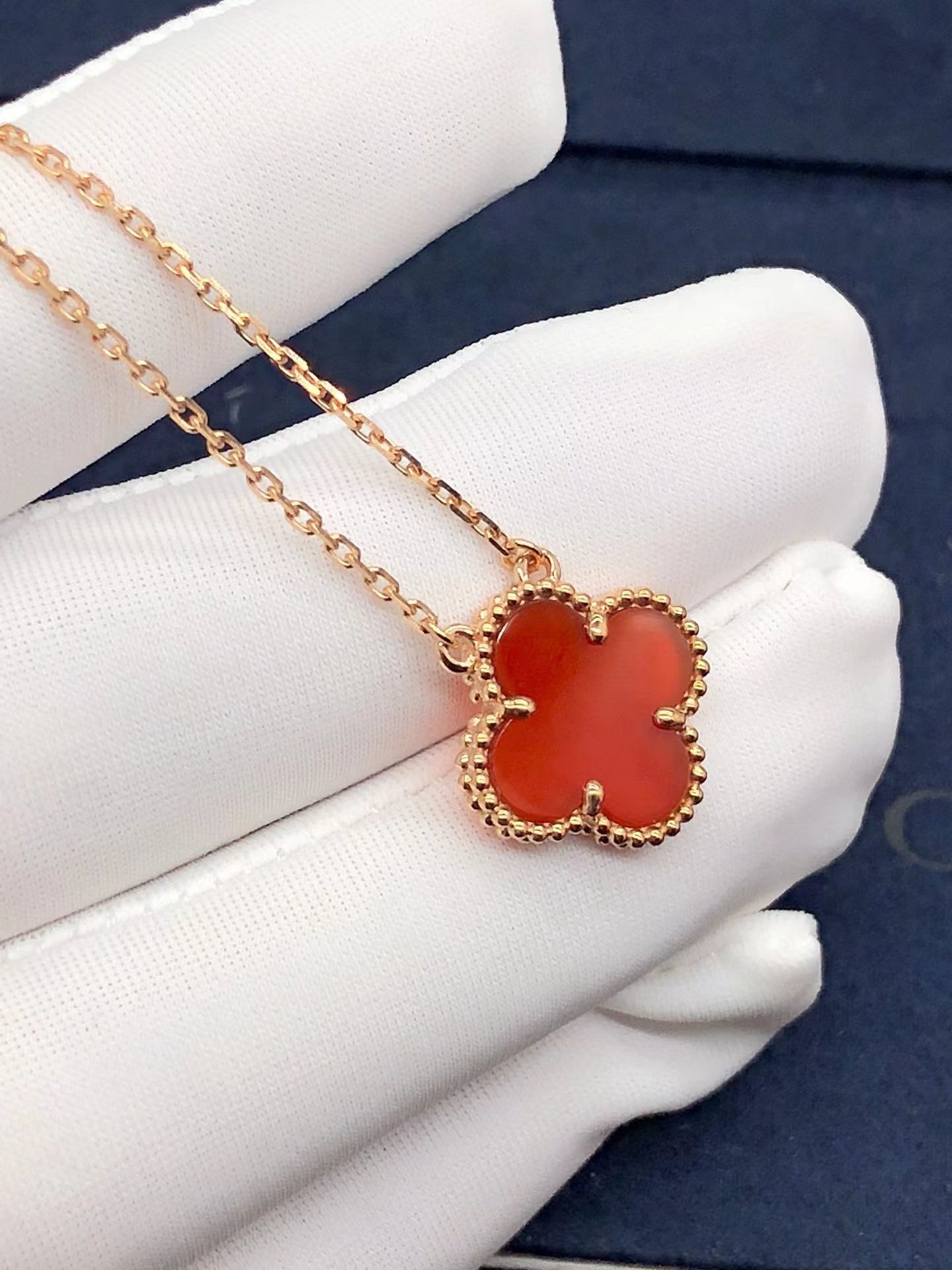 1# Rose Gold Red Necklace