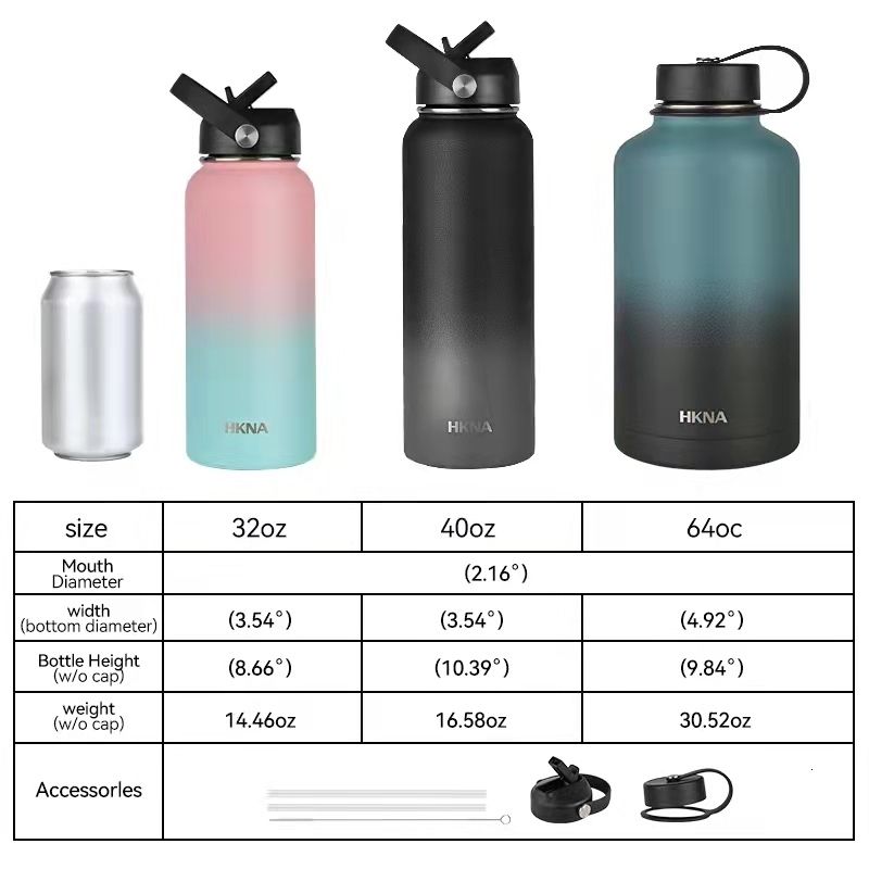 ThermoPro 1.2L Large Capacity Water Bottle With Straw: Vacuum