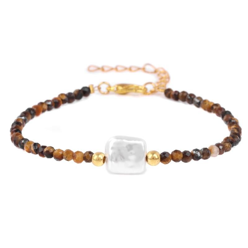 7Tiger Eye bracelet adjustable