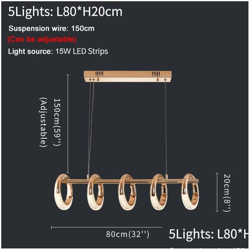 L80H20CM 5 Lights