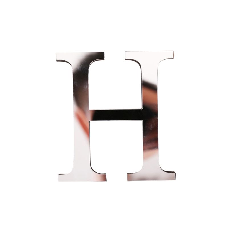 Серебряная буква H CN