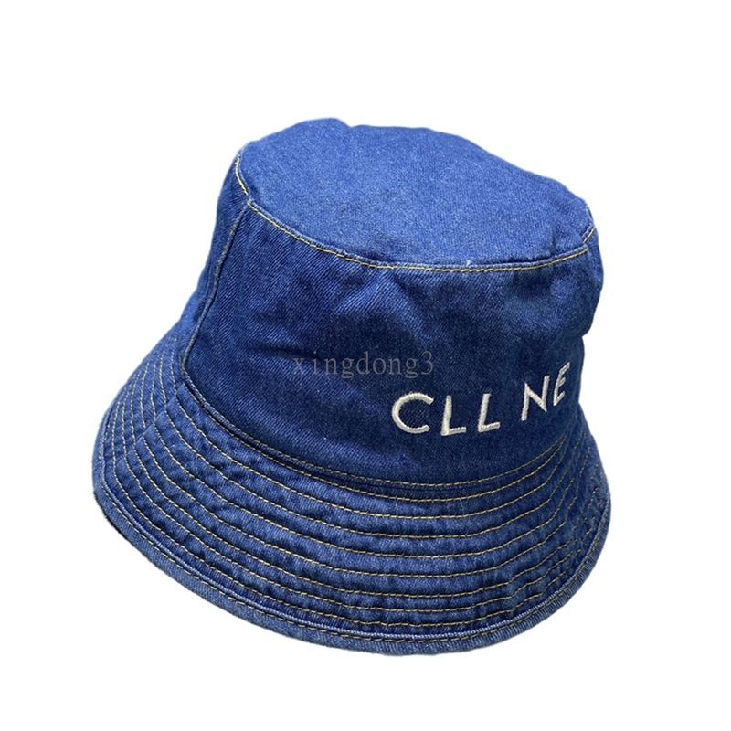 Chapeau de seau en jean bleu