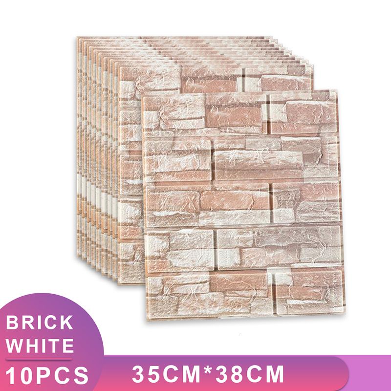 Brick White-10pcs-35cmx35cm