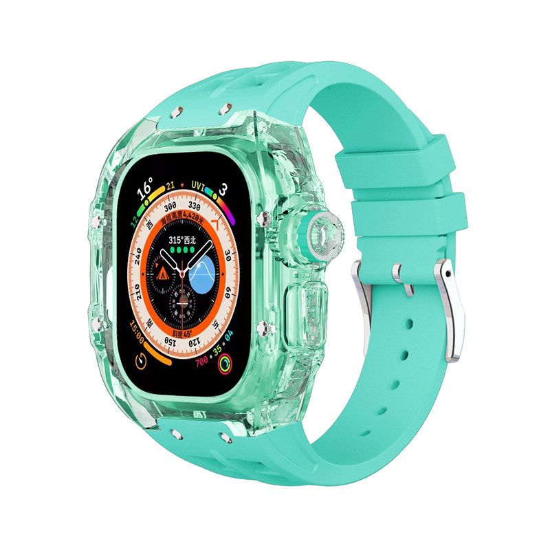 Clear Green Case+Tiffany Blue Band