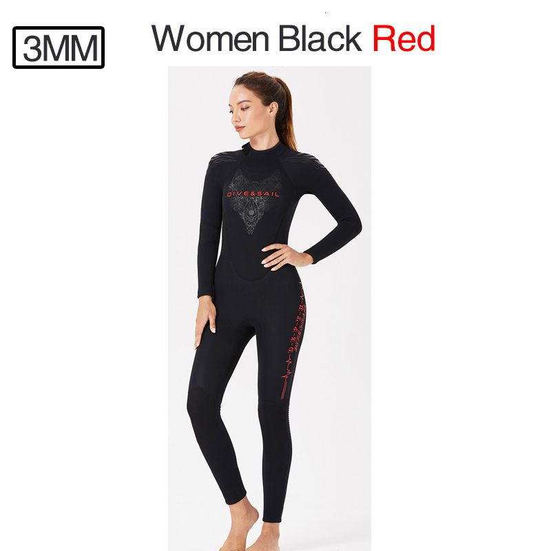 3mm Women Bk Red-S