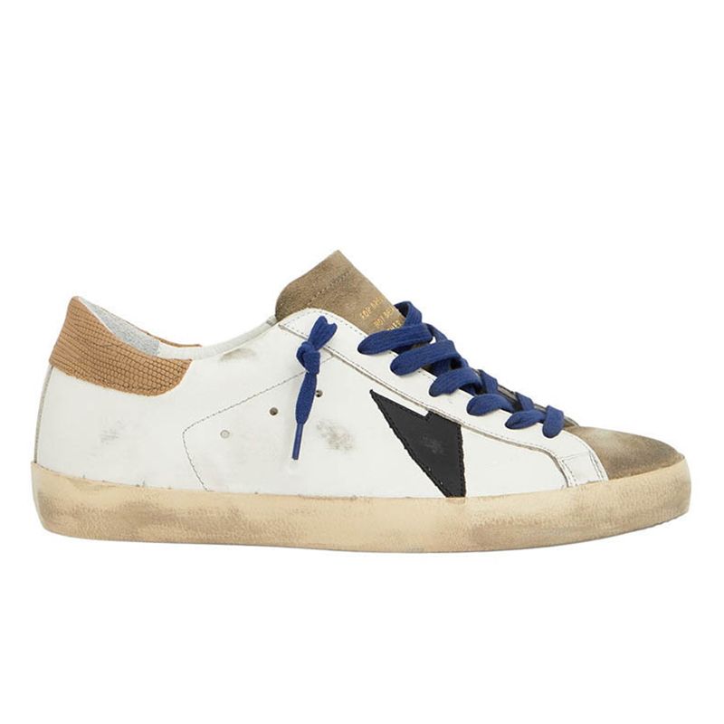 35-46 Suede teen Witte taupe Royal Blue B